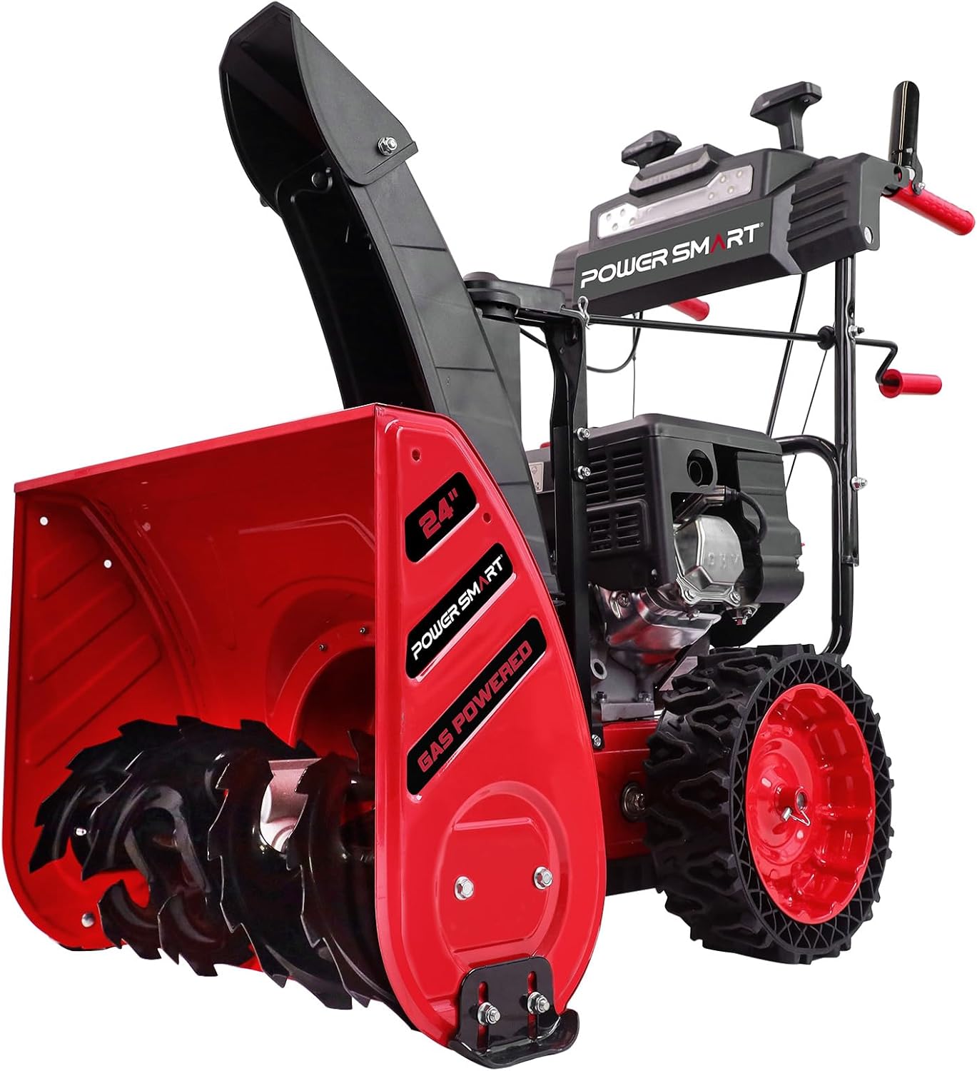 PowerSmart Snow Blower Gas Powered, 24 Inch 2-Stage Self-Propelled 252cc Engine with Electric Start, LED Headlight - Image 1