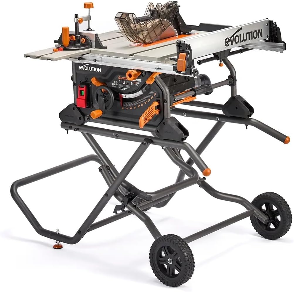 Table Saw with Scissor Stand - Image 1