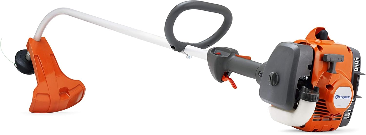 Husqvarna 122C Gas String Trimmer, 22-cc 2-Cycle, 17-inch Curved Shaft Gas String Trimmer with Tap N' Go Trimmer Head, 966712701 - Image 1