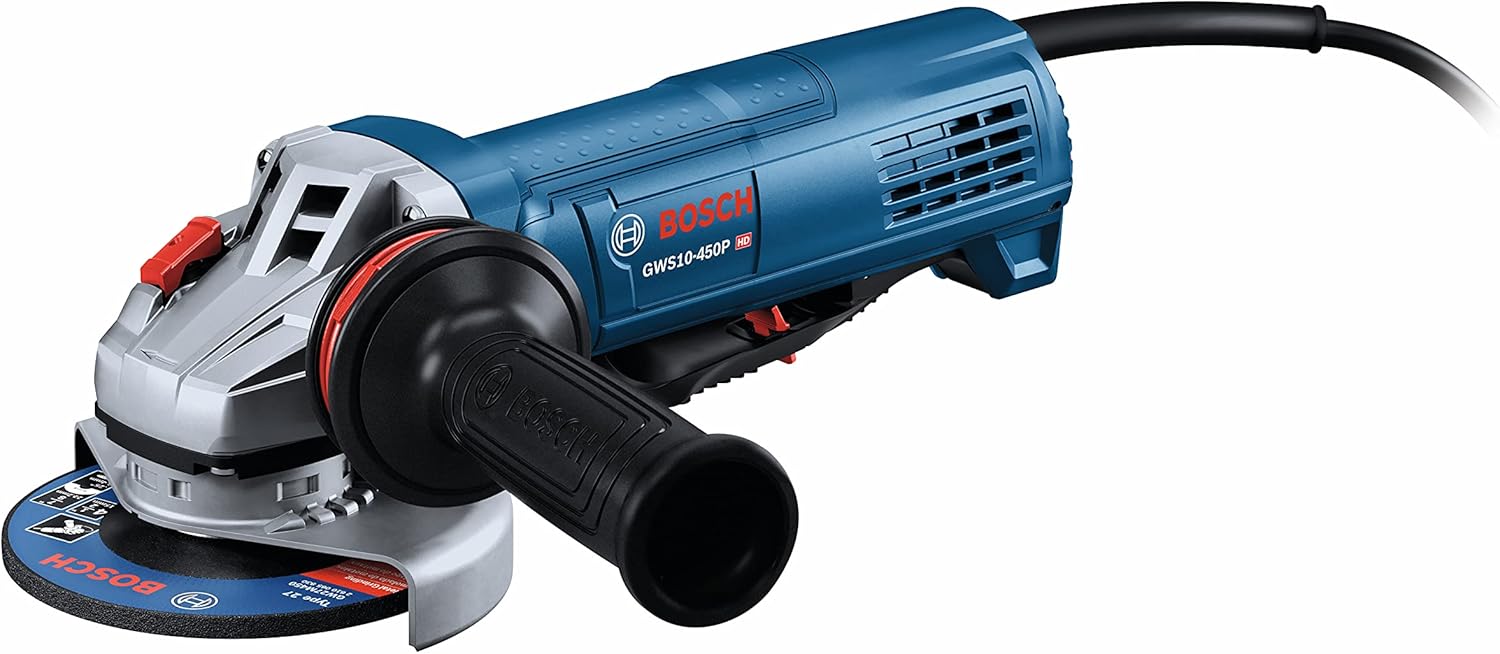 10 Amp Corded 4-1/2 in. Angle Grinder - with Lock-On Paddle Switch - Image 1