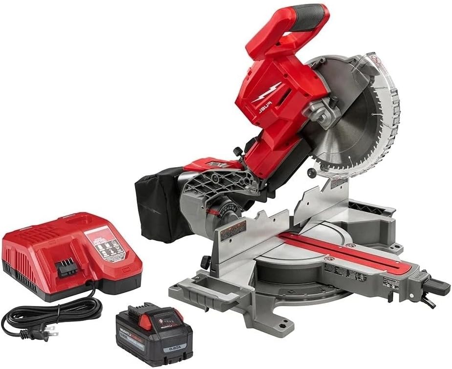 2734-21 Brushless Power Miter Saws for Milwaukee M18 FUEL 18V 10" Dual Bevel Sliding Compound Miter Saw Kit Red Gray - Image 1