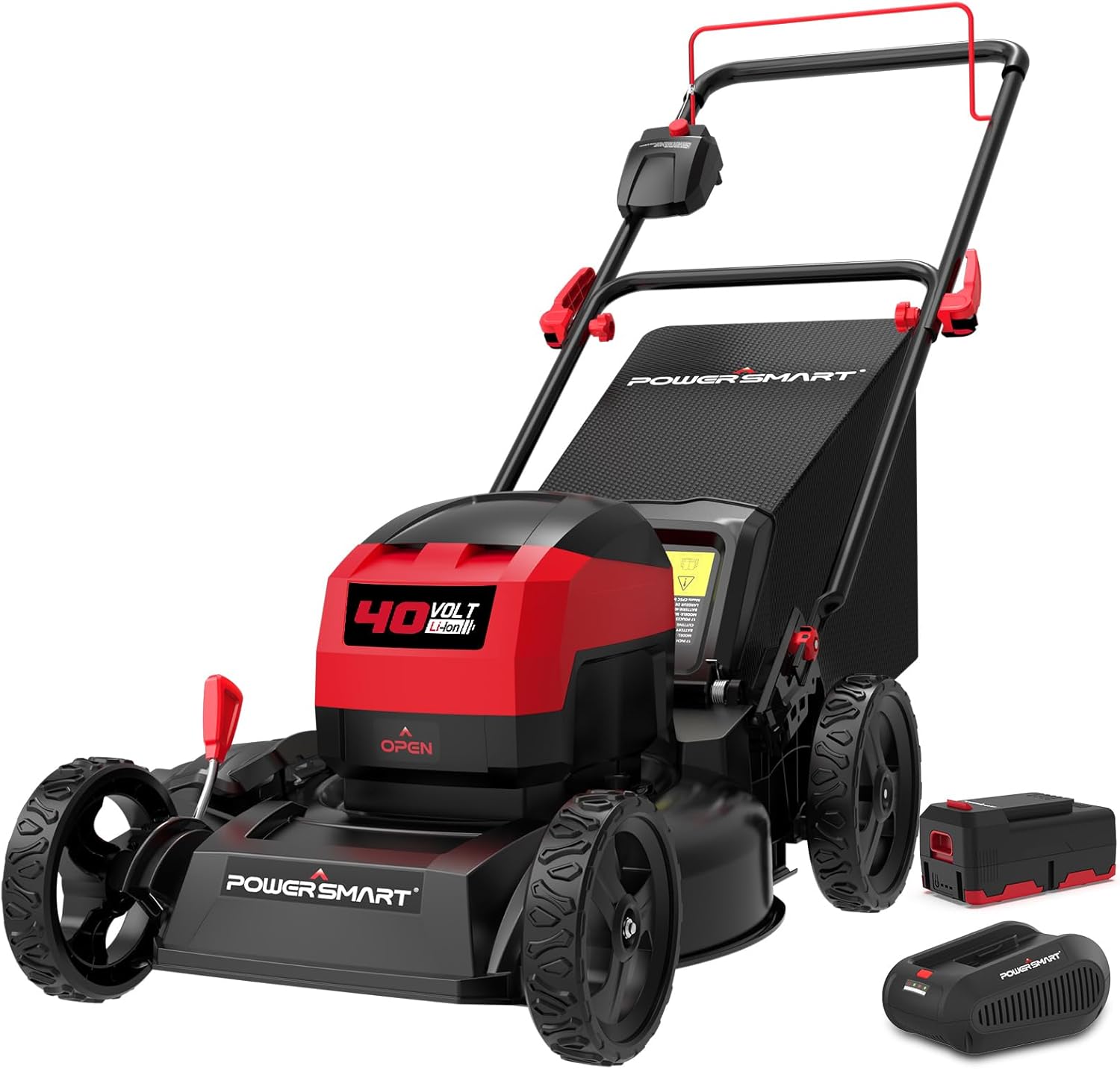 PowerSmart Electric Cordless Lawn Mower 17" 40V, 3-in-1 Brushless Push Lawn Mower, Lightweight, Foldable Handles - Image 1