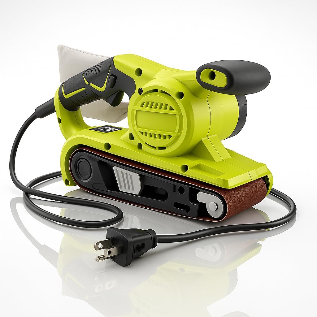 6 Amp Corded 3 in. x 18 in. Portable Belt Sander with Toolless Belt Change, Dust Collection, and Low-Profile Design for Tight Spaces. Compatible with RYOBI Tools. - Image 1