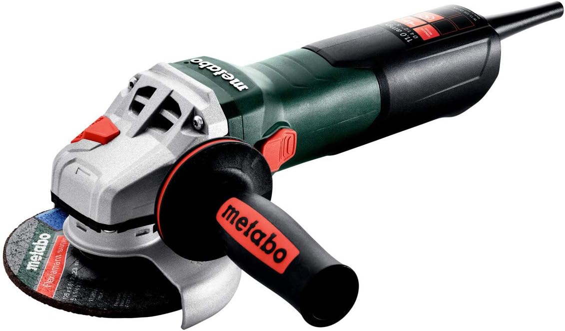 Metabo 4-1/2-5-Inch Angle Grinder, 11 Amp, 11,000 RPM, Lock-on Slide Switch, Made in Germany, W 11-125 Quick, 603623420, Green - Image 1