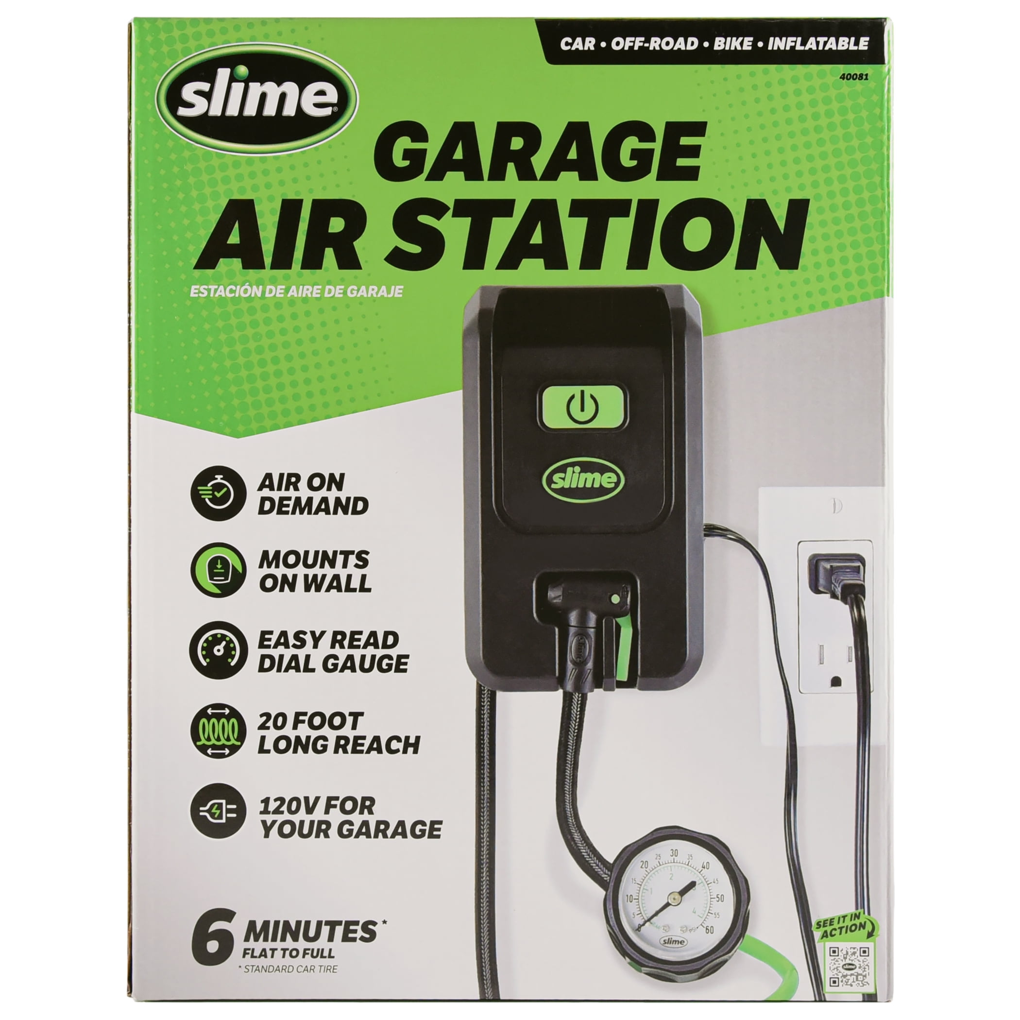 Slime Garage Air Inflation Station 120 volts Tire Inflator Tire Pump - Image 1