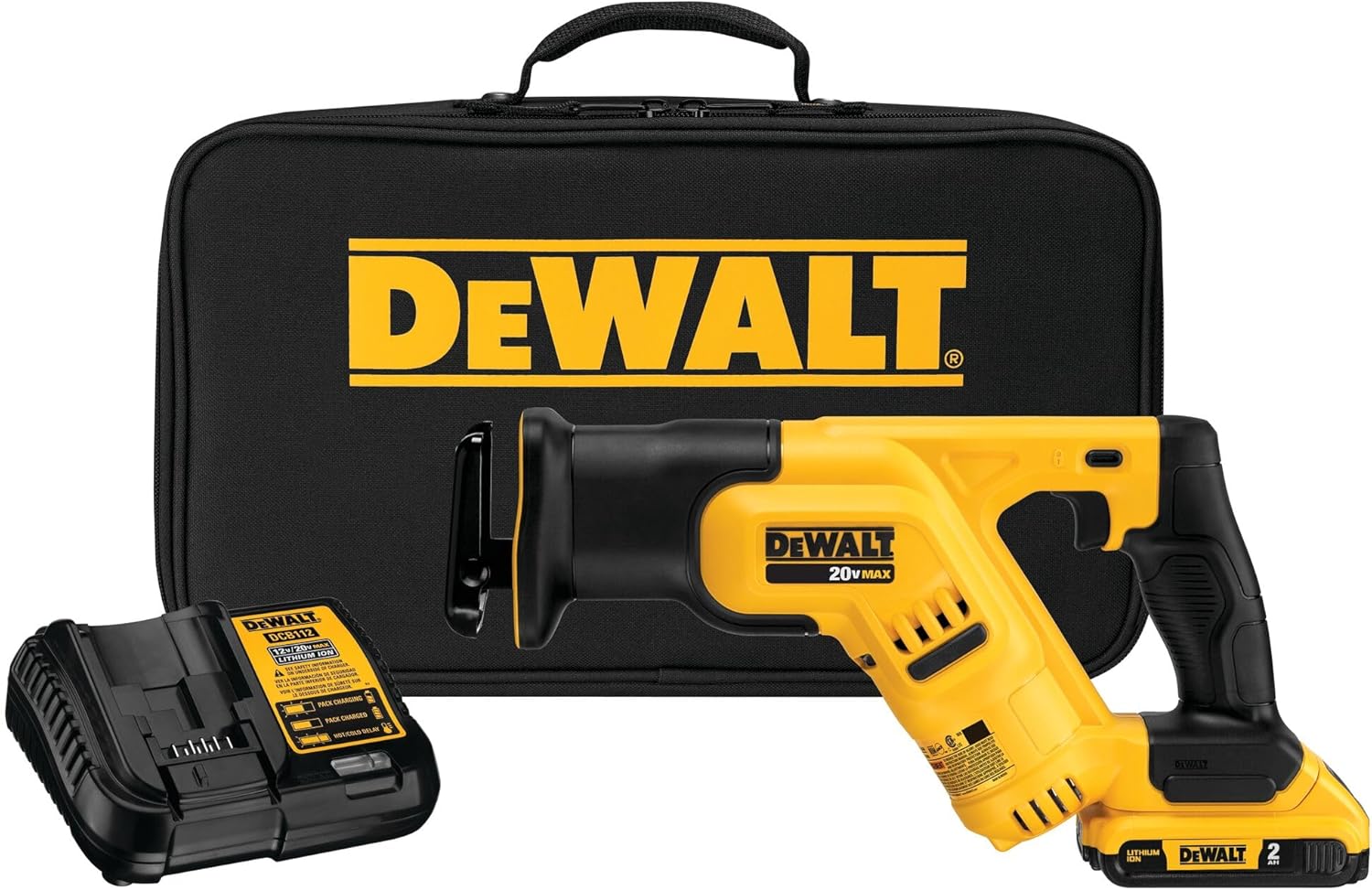 DEWALT 20V MAX* Cordless Reciprocating Saw Kit, Compact, 2-Amp Hour (DCS387D1) - Image 1