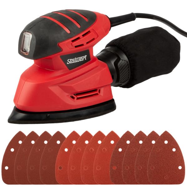 Electric Sander Tool - 14000RPM Mouse Detail Sander with Dust Collection & 12 Sandpaper by - Image 1