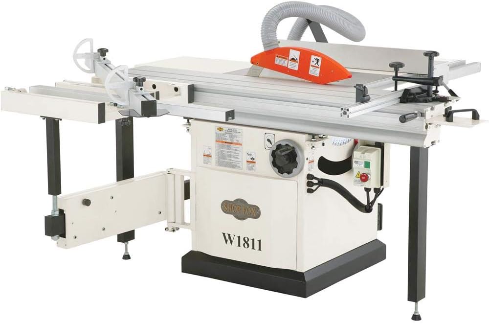Shop Fox 10in Sliding Table Saw 230V 5HP 1 Phase - Image 1