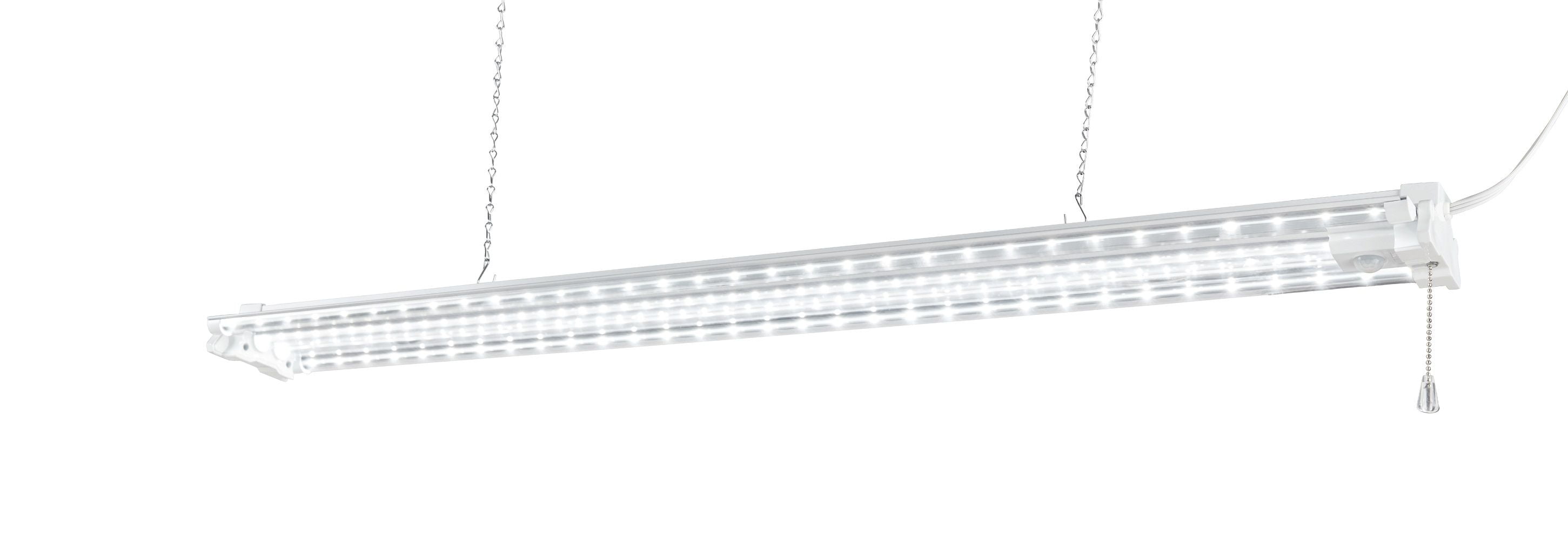 Hyper Tough 7000LM 4Ft Shop Light with Motion Sensor Winged Day Light 1PK - Image 1