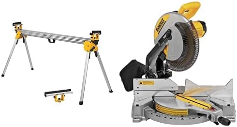 DEWALT Miter Saw Stand and 12-Inch Miter Saw Bundle | Portable, 500 lb Capacity Stand Fits All Brands - Image 1