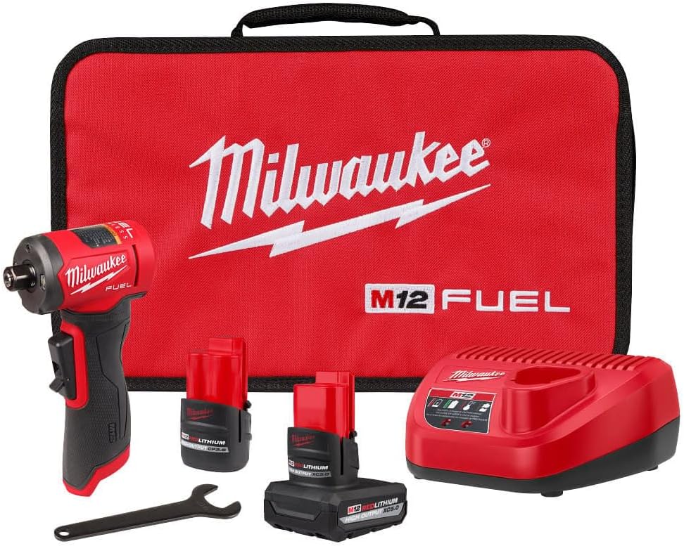 Milwaukee Electric - M12 Fuel 1/4 INCH Right Angle DIE Grinder 2 Batter - Image 1