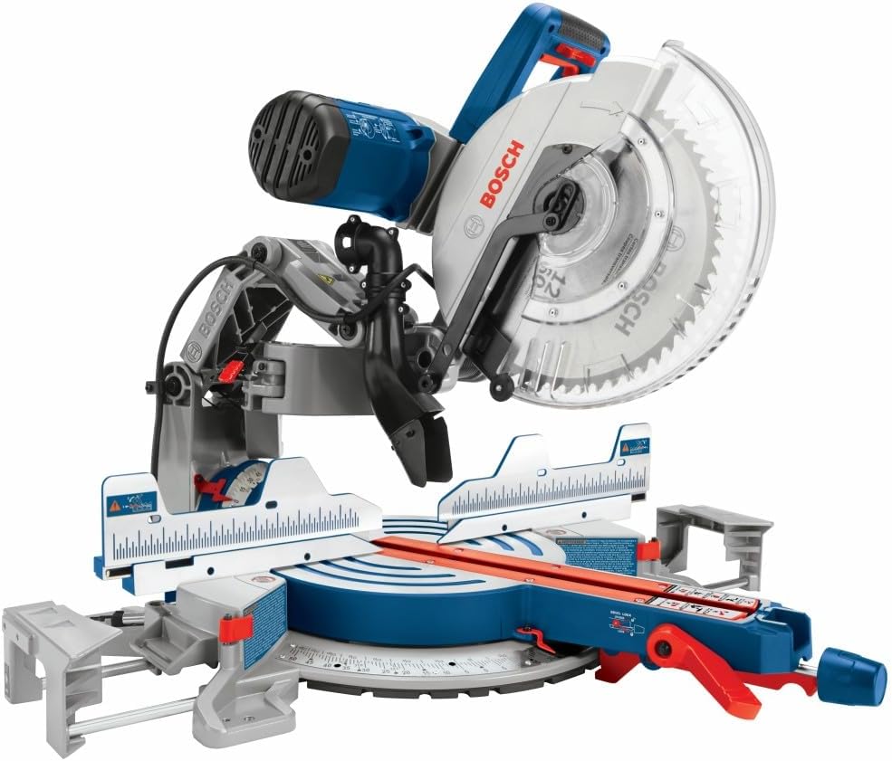 15 Amp 12 in. Corded Dual-Bevel Sliding Glide Miter Saw Combo Kit with Bonus Gravity Rise Wheeled Miter Saw Stand - Image 1