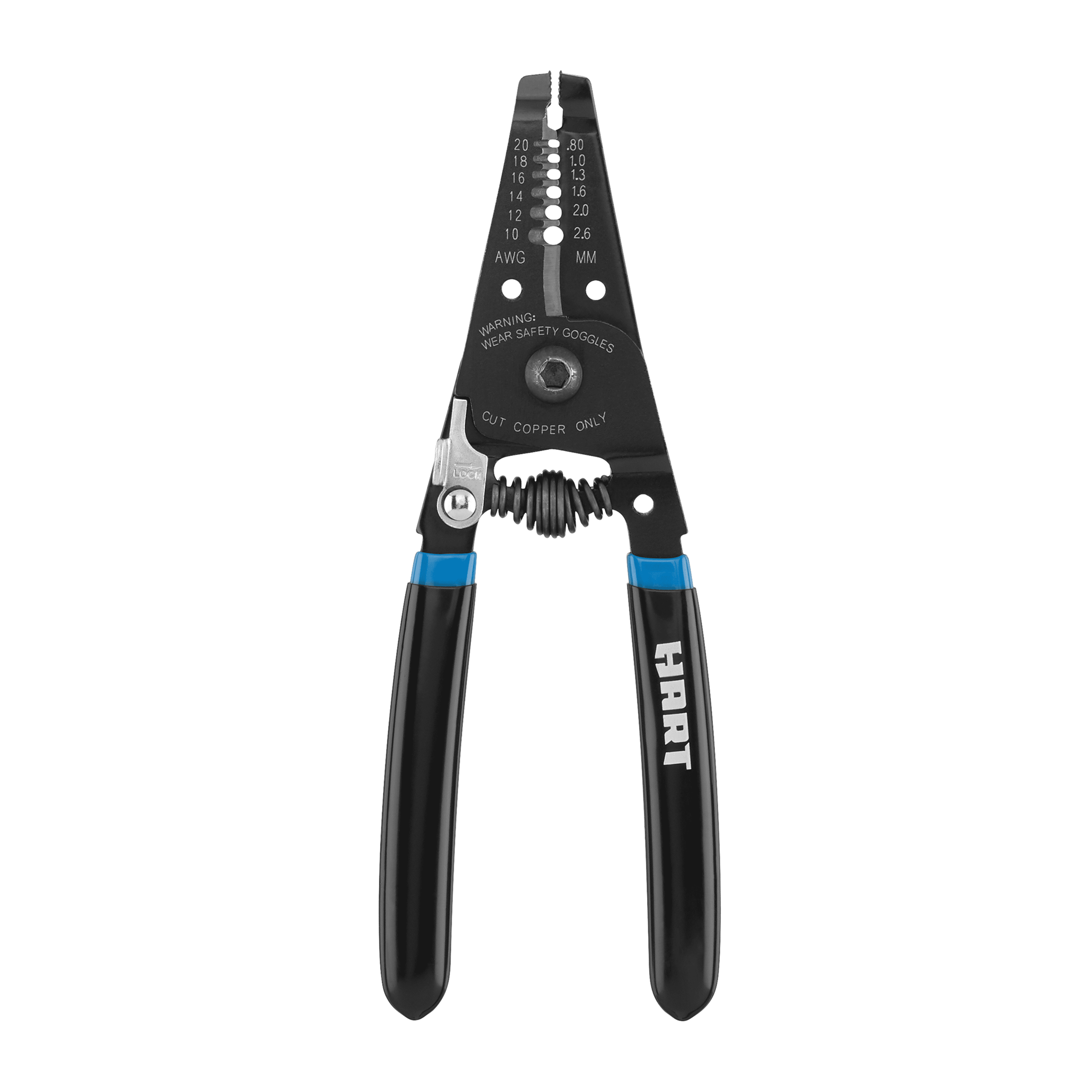 HART 6-Inch Wire Stripper, 10-20 Awg Wire, Comfort Grip Handle - Image 1