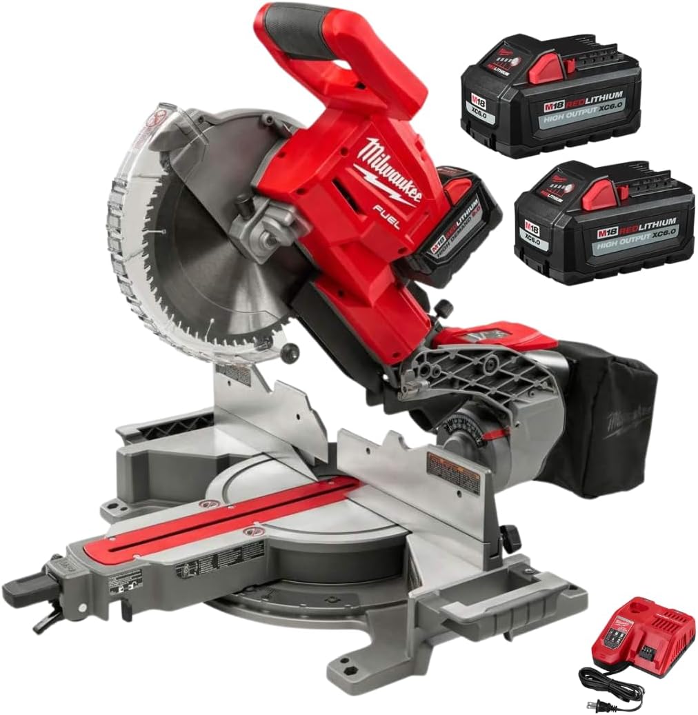 Milwaukee M18 18-Volt FUEL Lithium-Ion Cordless Brushless 10 in. Dual Bevel Sliding Compound Miter Saw Kit - Image 1