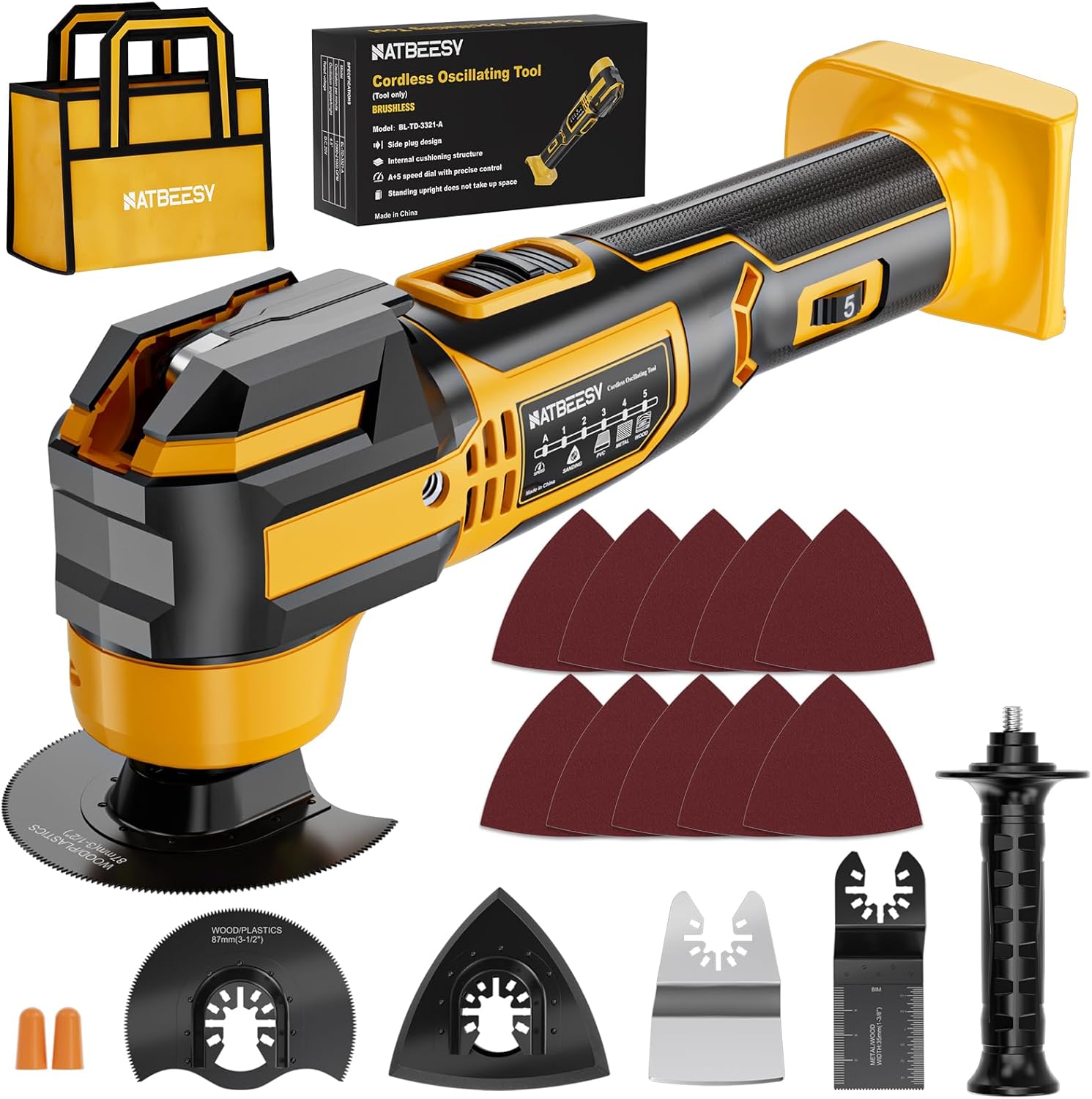 Upgraded Oscillating Multi-Tool Compatible with DeWalt 20V Battery, Cordless Oscillating Tool with Multi-Damp Suspension System, Brushless Motor, 21000 OPM & 4.5°Swing for Fast Smooth Cutting - Image 1