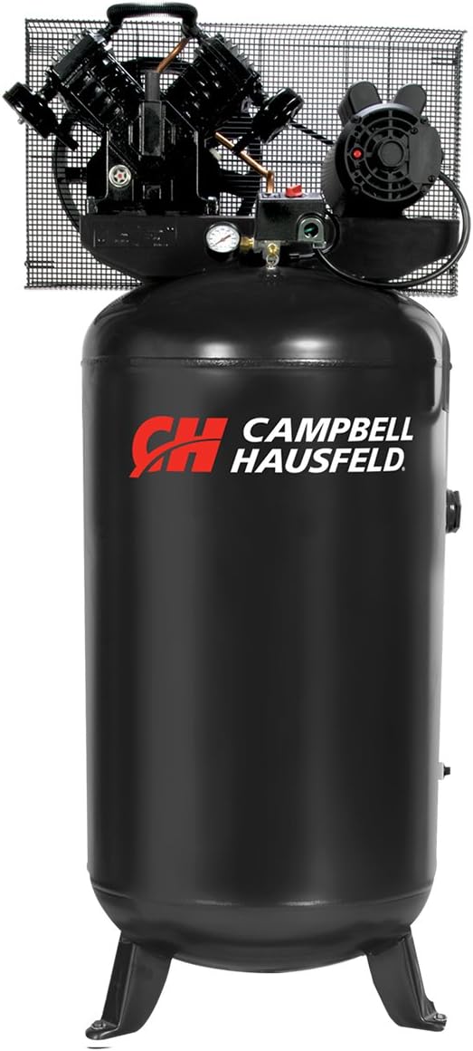 Campbell Hausfeld Air Compressor 80 Gallon Vertical 5 HP 12.8 Amps 3 Phase - Image 1