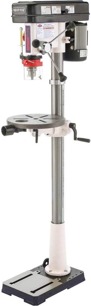 Shop Fox W1848 Oscillating Floor Drill Press and Shop Fox D2677 Drum Sander Set - Image 1