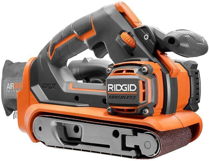 RIDGID 18-Volt GEN5X Cordless Brushless 3 in. x 18 in. Belt Sander (Tool-Only) with Dust Bag and (1) 80 Grit Sanding Belt - Image 1