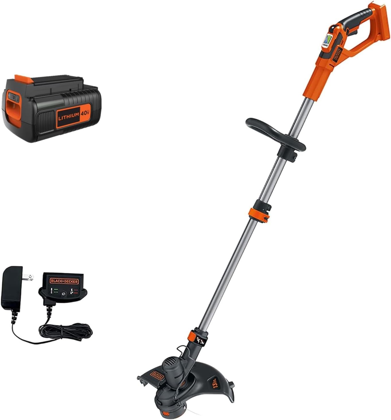 BLACK+DECKER 40V MAX* 13 in. 2in1 Cordless String Trimmer/Edger with POWERCOMMAND Kit (LST136) - Image 1