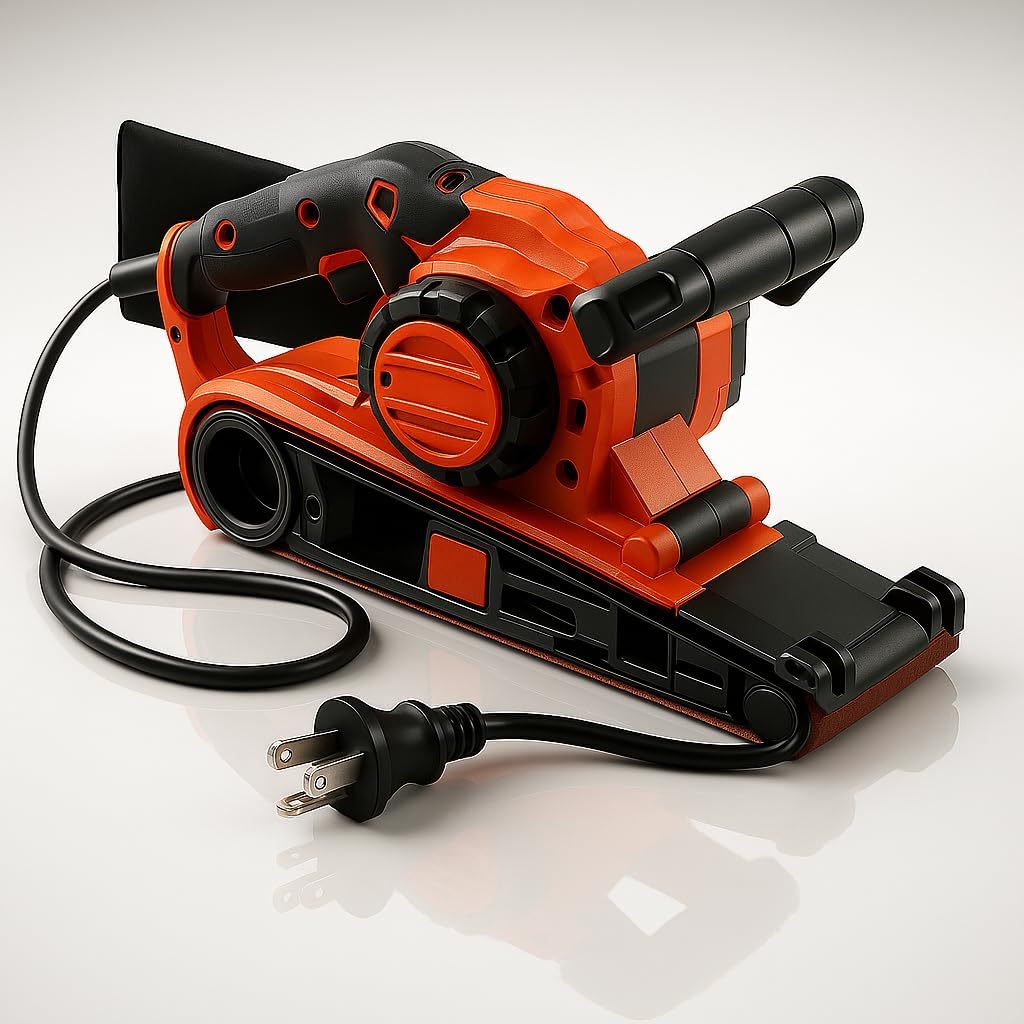 7.0 Amp belt sander with 3" x 21" belt delivers 800 FPM, flush angled design for edge work, dust collection, ergonomic handle, tool-free belt release. Compatible with CRAFTSMAN Tools. - Image 1