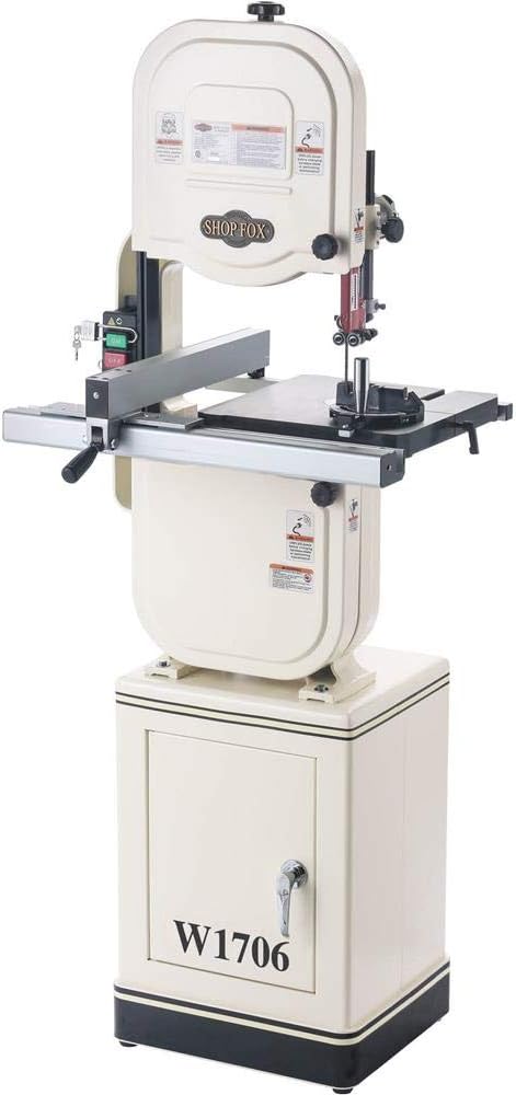 Shop Fox W1706 14" Bandsaw with Cast Iron Wheels & Deluxe Aluminum Fence - Image 1