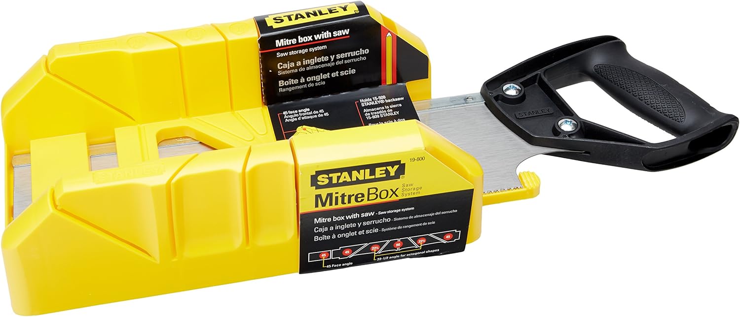 STANLEY Hand Saw with Mitre Box, 12-Inch (19-800) - Image 1