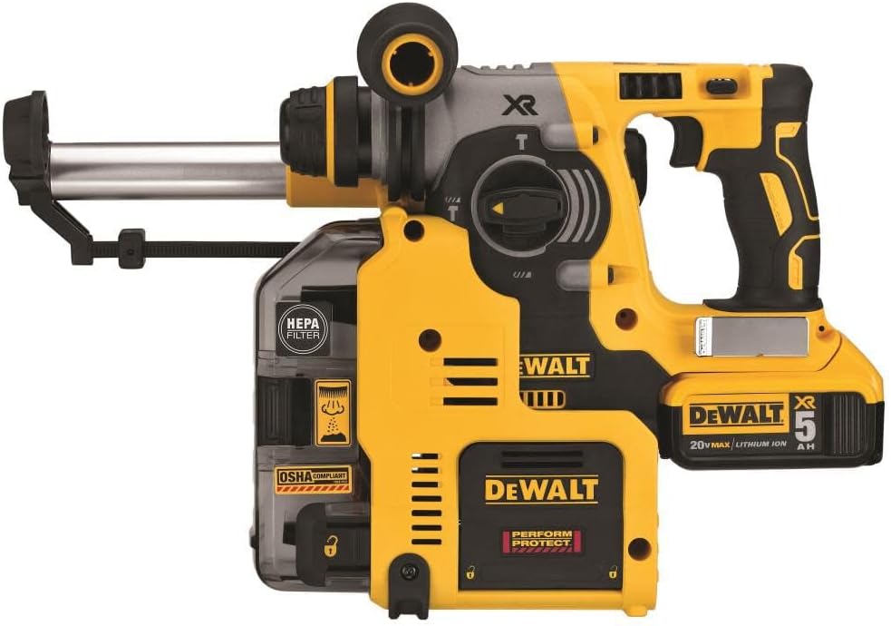 DEWALT 20V MAX XR Rotary Hammer, SDS Plus, L-Shape, On-Board Dust Extractor, 1-Inch (DCH273P2DHO) - Image 1