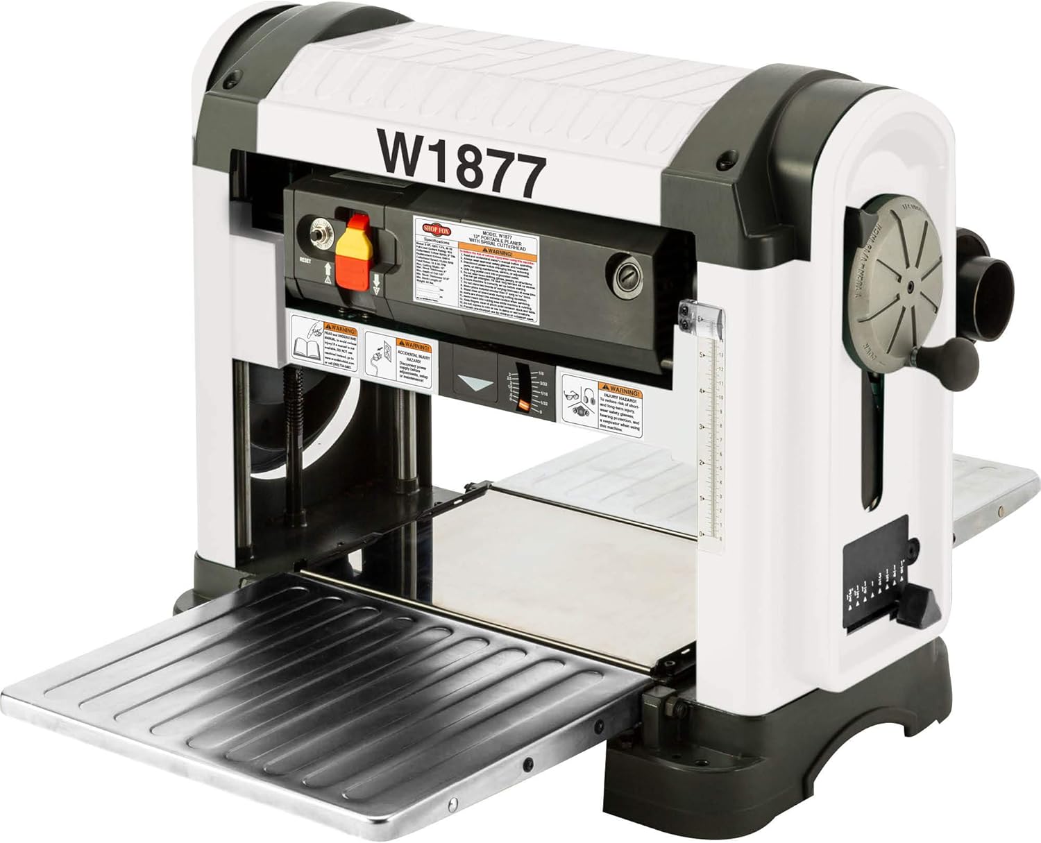 Shop Fox 13 Inch 2HP Portable Planer with Spiral-Style Cutterhead - Image 1