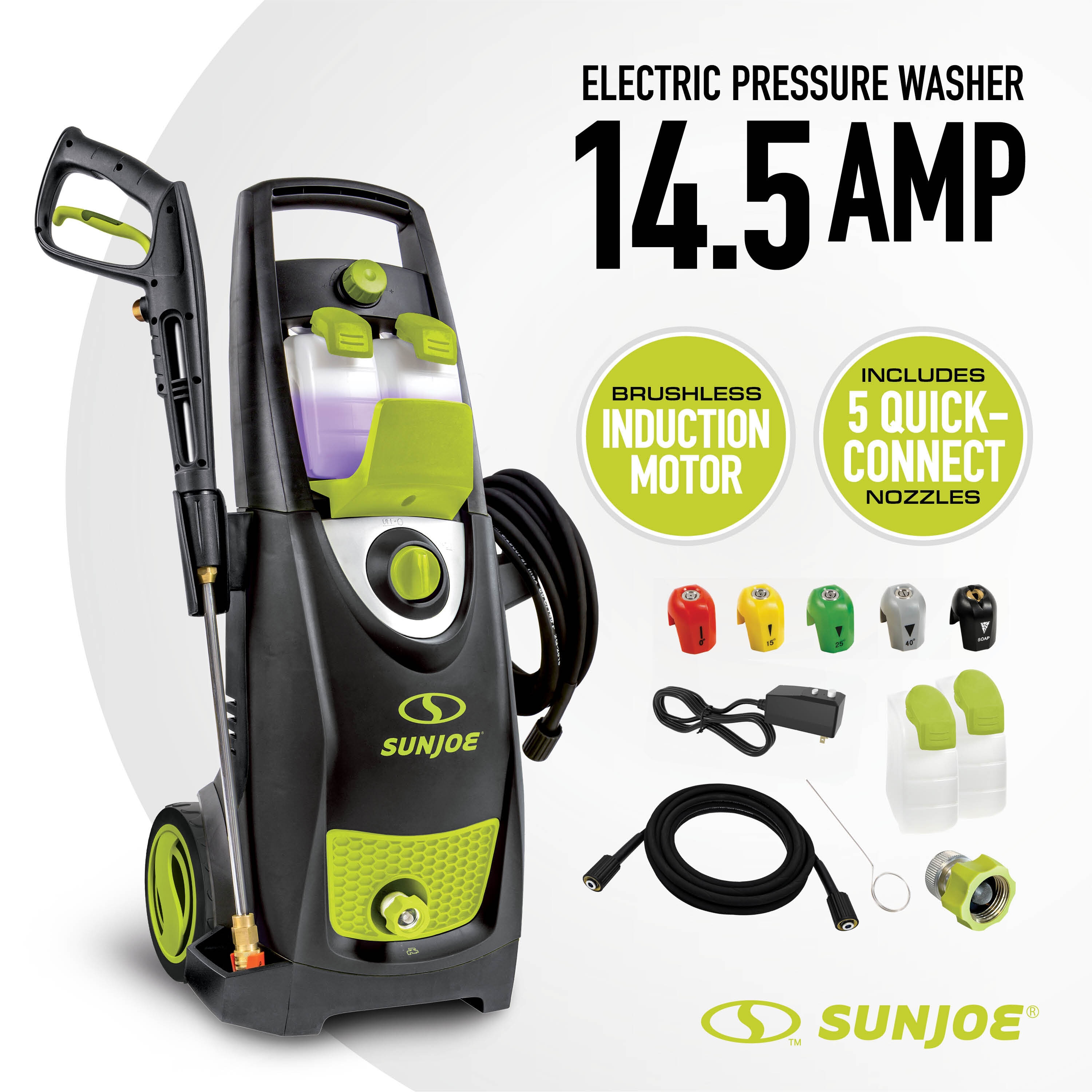 Sun Joe 2200-PSI Cold Water Electric 5 Spray Tips - Image 1