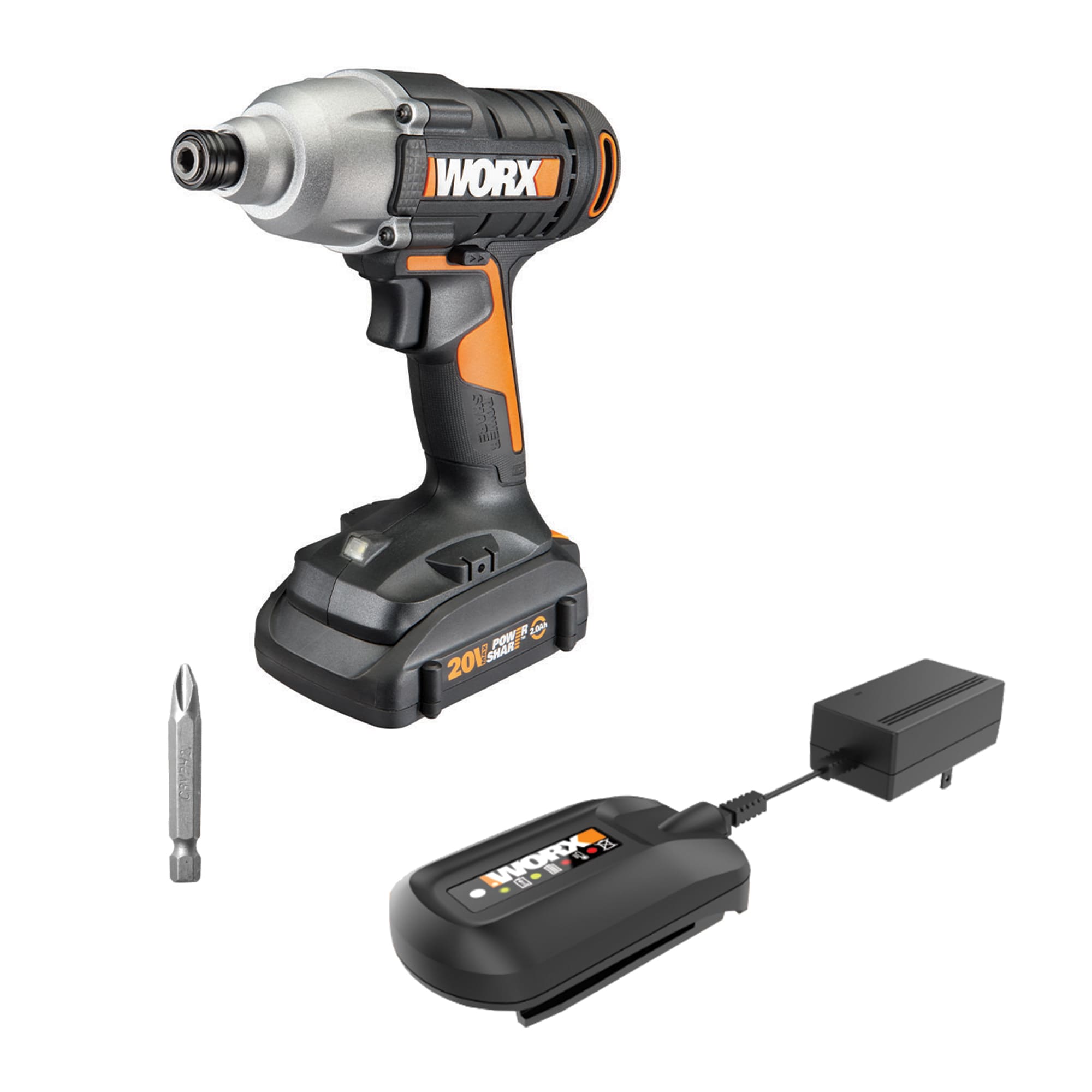 WORX Power Share 20-volt max 1/4-in Cordless Impact Driver (Battery Included and Charger Included ) - Image 1