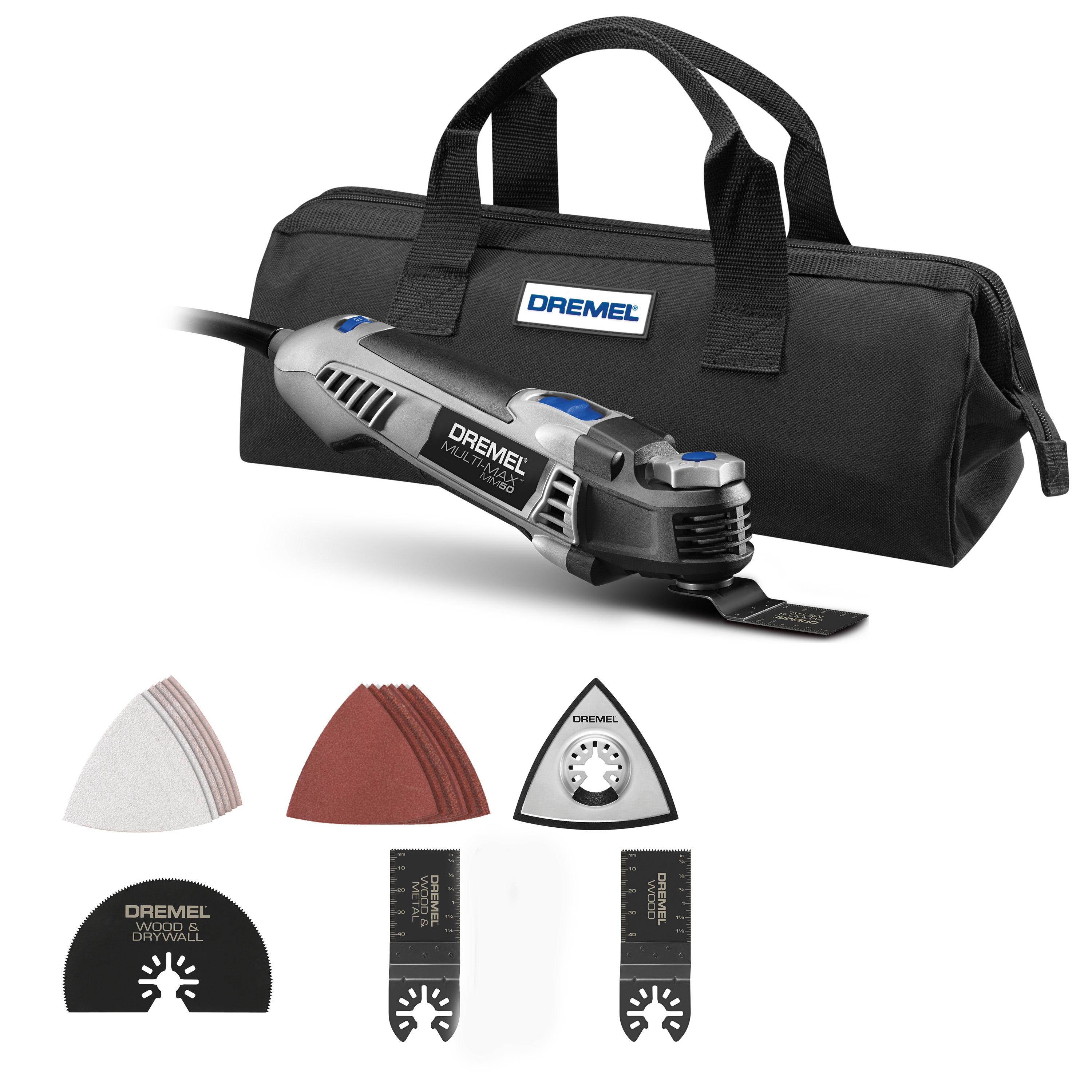 Multi-Max MM50 5 Amp Variable Speed Corded Oscillating Multi-Tool Kit with 16 Accessories and Storage Bag - Image 1