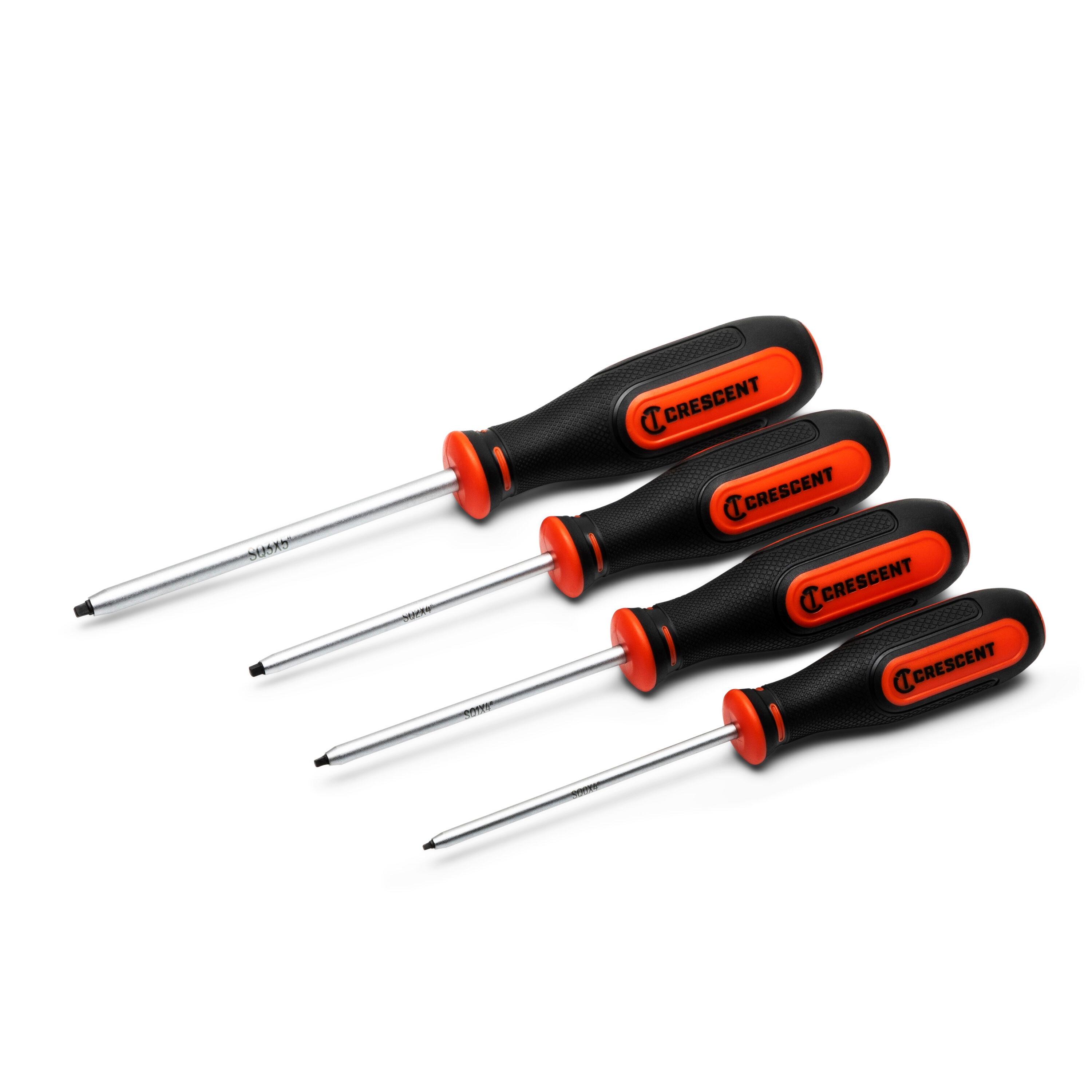 Crescent CRESCENT 4 Piece Square Screwdriver Set, Square S0x4"", S1x4"", S2x4"", and S3x5 - CSQSET4PC - Image 1