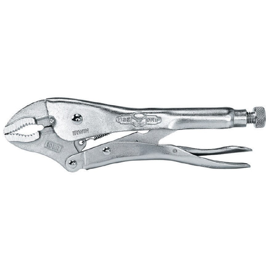 IRWIN VISE-GRIP Original Locking Pliers with Wire Cutter, Curved Jaw, 10-Inch (502L3), silver - Image 1