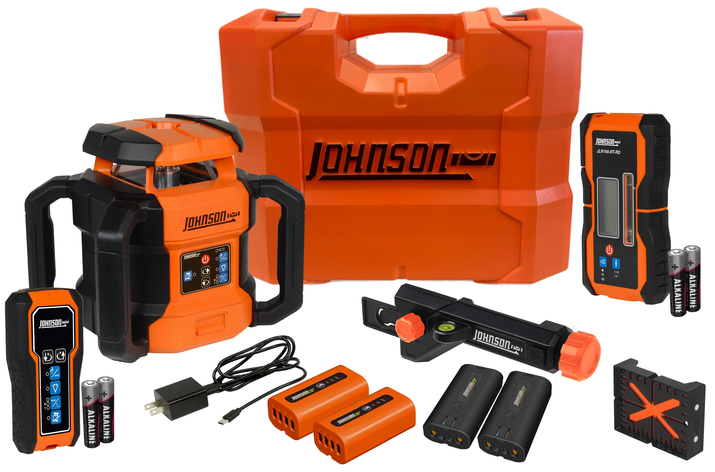 Johnson Level Red Dual Slope Rotary Laser Kit - Image 1