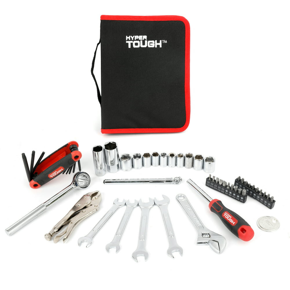 Hyper Tough 51-Piece Auto and Motorcycle Mechanic's Tool Kit, Model 4376V - Image 1