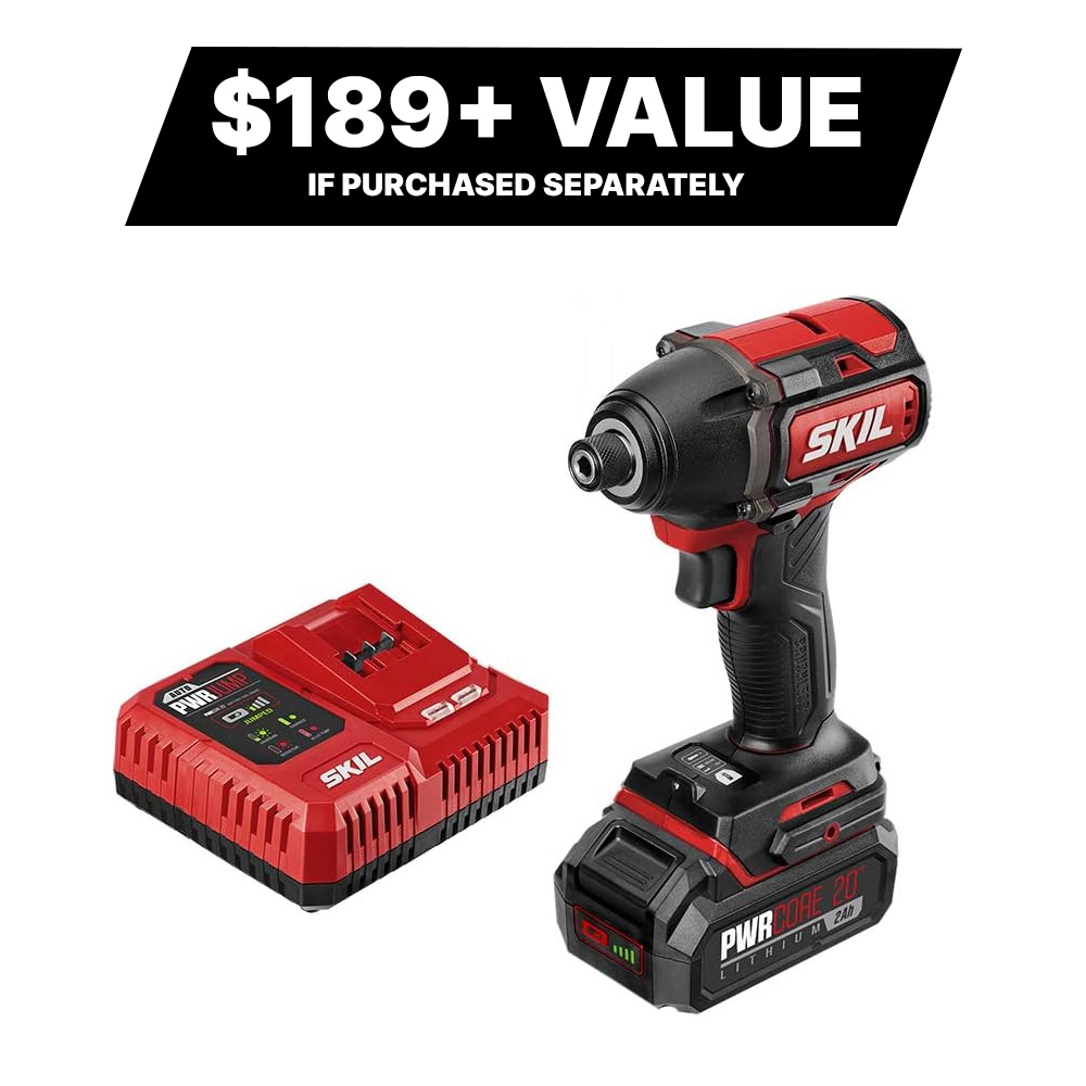 SKIL PWR CORE 20 20-volt 1/4-in Brushless Cordless Impact Driver (Battery Included and Charger Included ) - Image 1