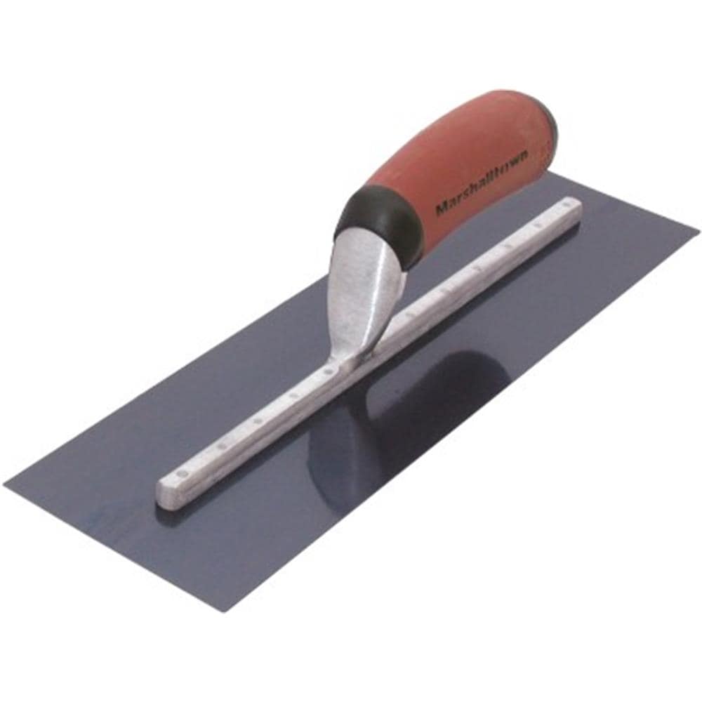 Marshalltown 14-in x 3-in Blue steel Finishing Concrete Trowel - Image 1