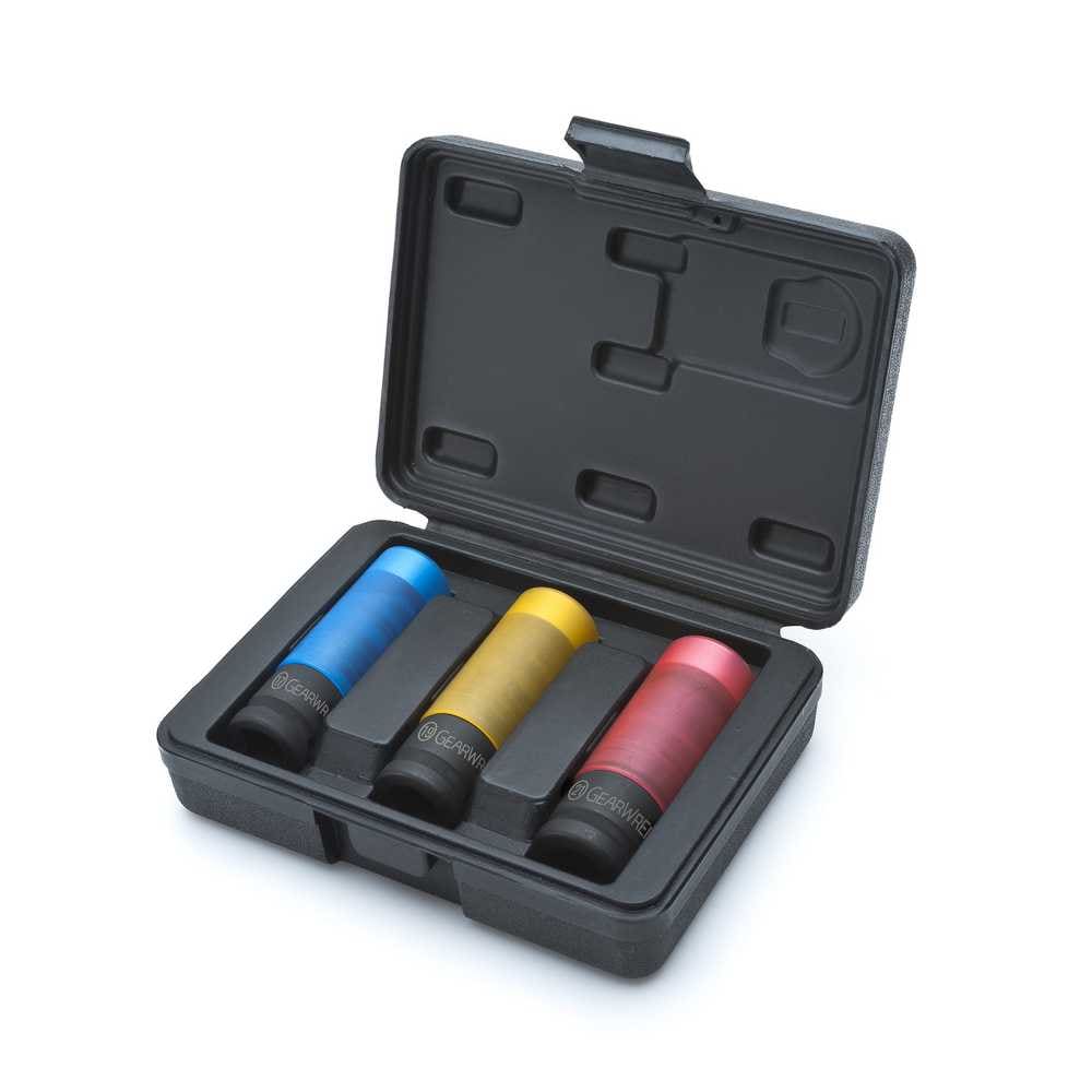 GEARWRENCH 3 Piece 1/2" Drive High-Strength Wheel Protector Impact Metric Socket Set | 84946 - Image 1